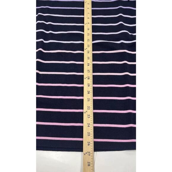 Talbots Navy Blue Striped Knit Sweater Plus Size 3X Casual Career Classic. - Picture 10 of 12